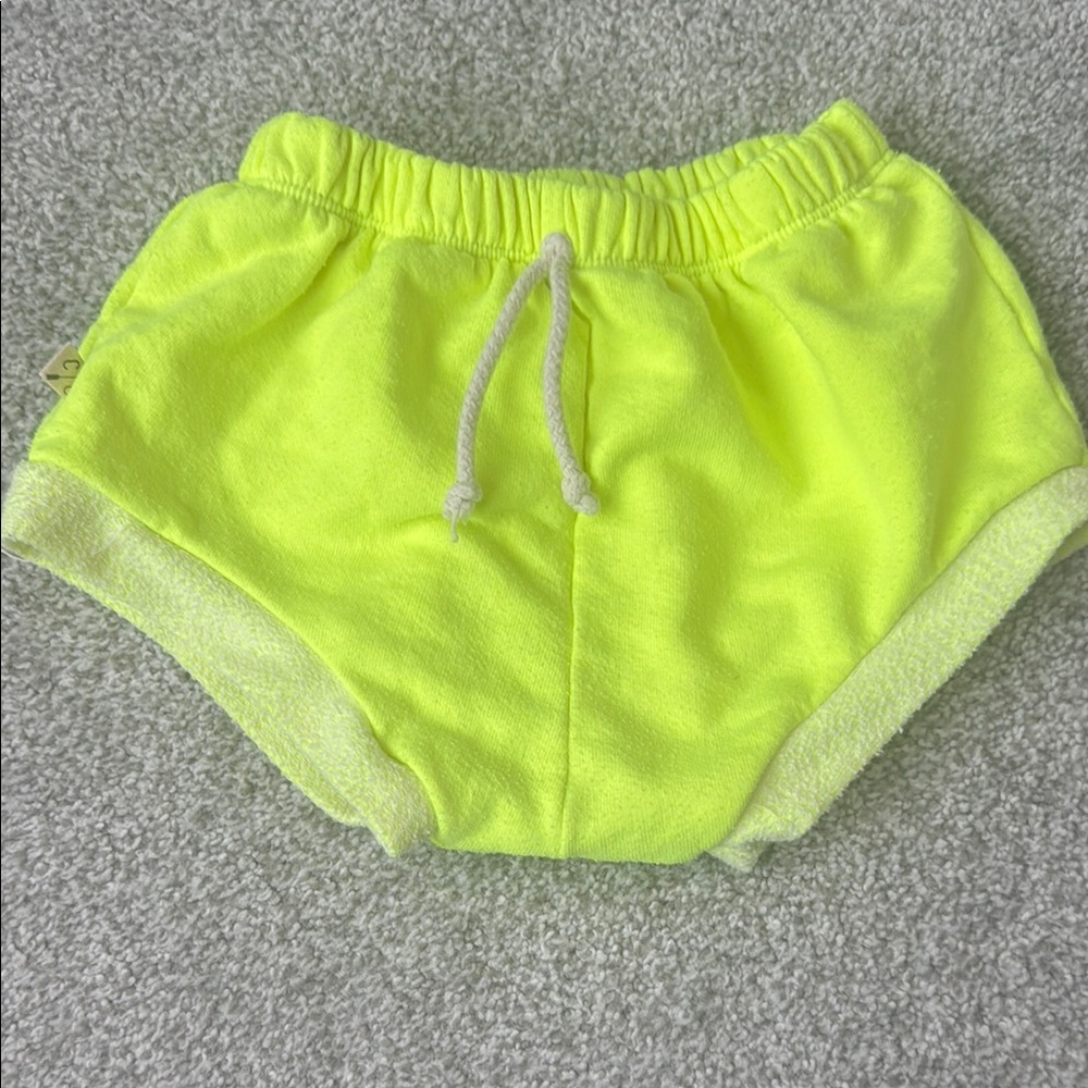 Neon Yellow Kids Shorts
